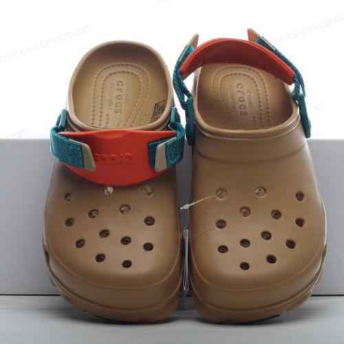 Crocs Classic Clog Beach Shoe Unisex ‘Marrone Giallo’ Scarpe 206340-265