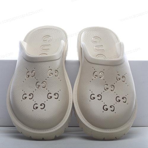 GUCCI Rubber GG Loafers ‘Bianco’ Scarpe 655517-JFB00-9022