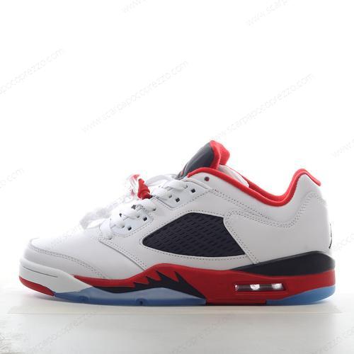 Nike Air Jordan 5 Retro ‘Bianco Nero Rosso’ Scarpe 819171-101